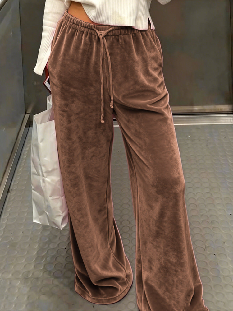 Damen Gemütliche und elegante Samthose Drune