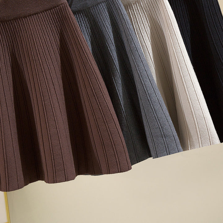 Damen Plissierter Midi-Rock mit komfortablem Gummibund Drune