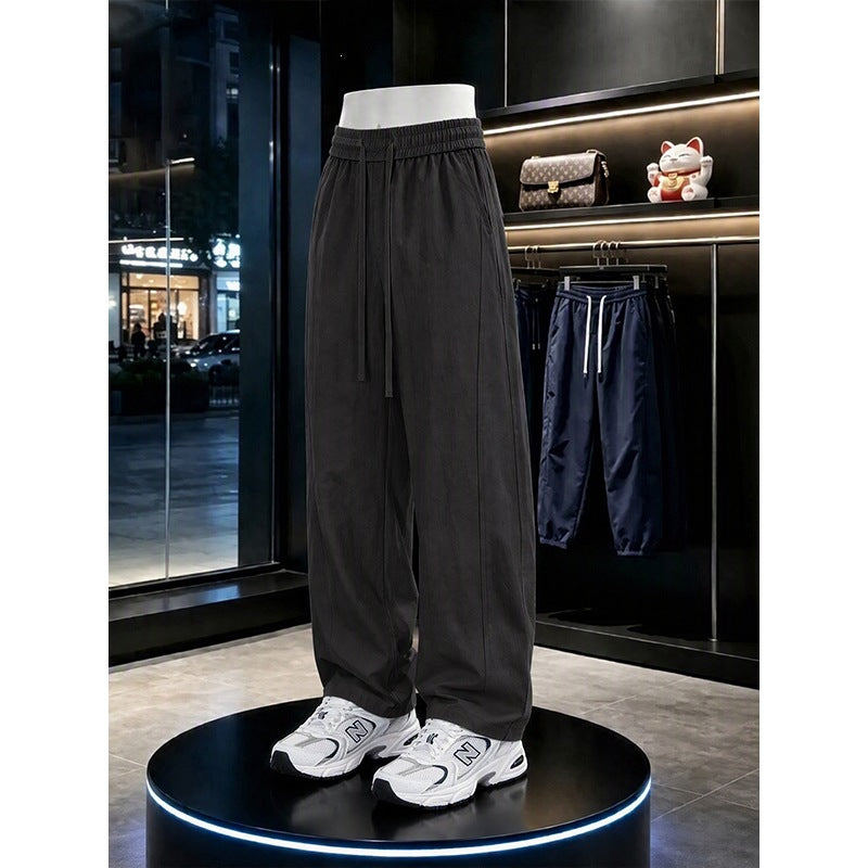 Herren Locker geschnittene Freizeithose mit elastischem Bund und Tunnelzug Drune