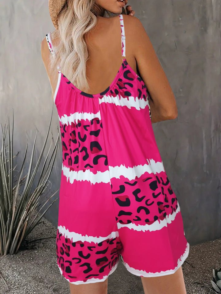 Damen luftiger Overall mit Spaghettiträgern und modischem Tierdesign Drune