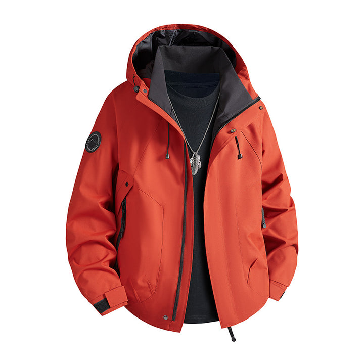Herren wasserdichte Softshelljacke mit Kapuze und Fleece-Innenfutter Drune