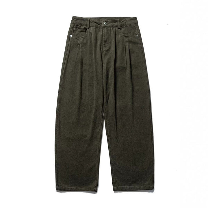 Herren Weite Bundfalten-Hose im Relaxed-Fit aus Baumwoll-Twill Drune