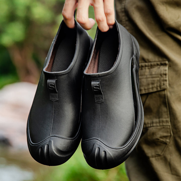 Herren Robuste wasserdichte Outdoor‑Clogs aus Vollgummi mit griffiger Profilsohle Drune