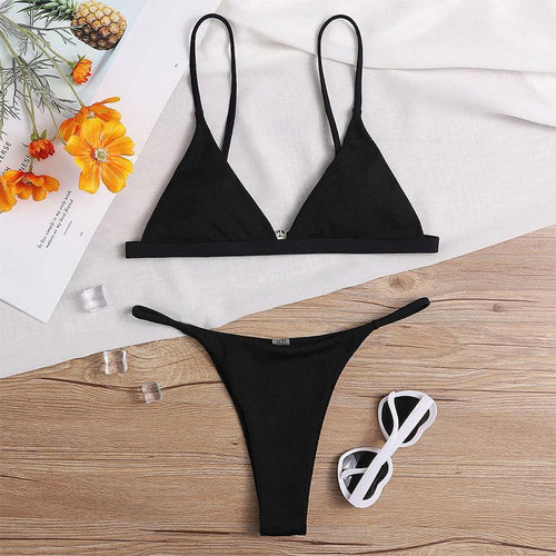 Damen Triangel-Bikini-Oberteil mit verstellbaren Trägern und schickem Design Drune