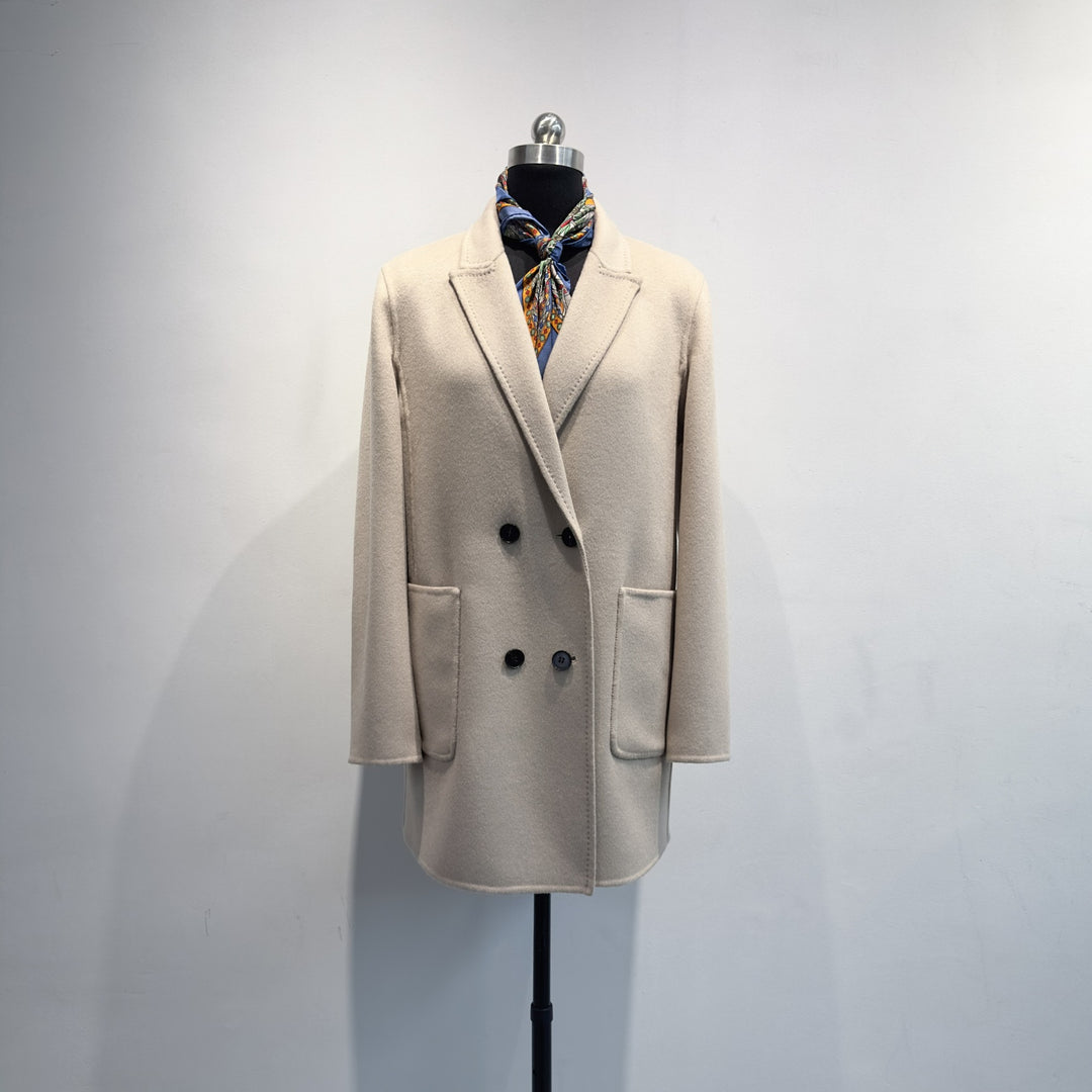 Damen Cozy Doppelreiher Texturierter Blazer Drune