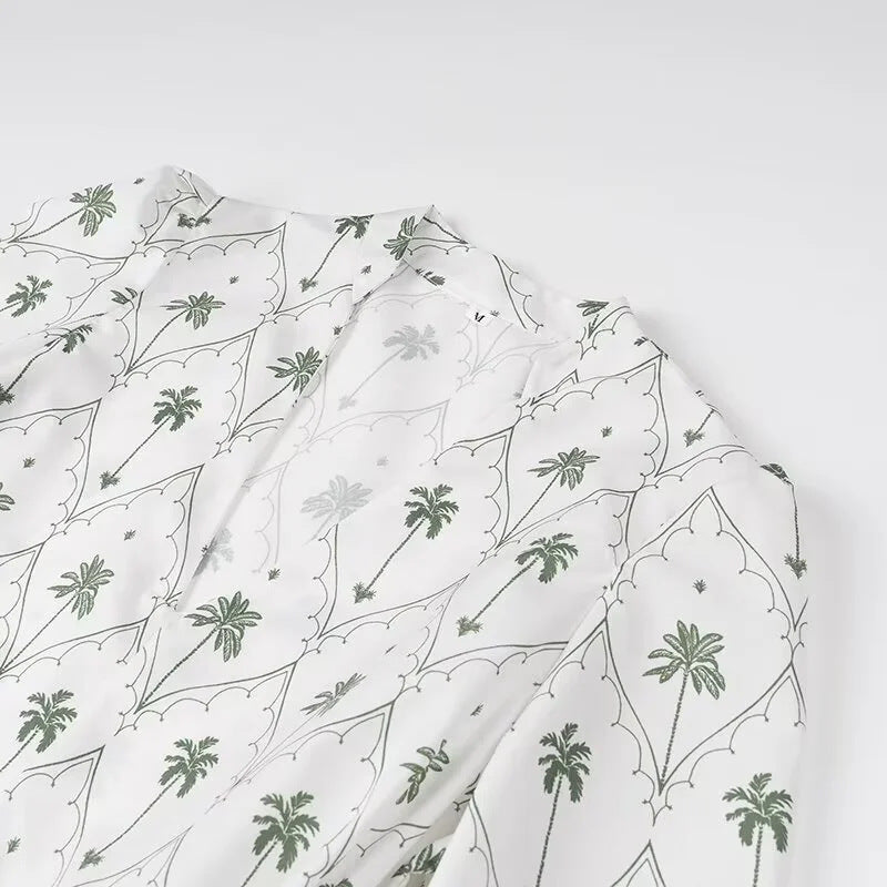 Damen nan tailliertes V-Ausschnitt Minikleid mit Dreiviertelärmeln, Bindegürtel und Stufenrock Drune