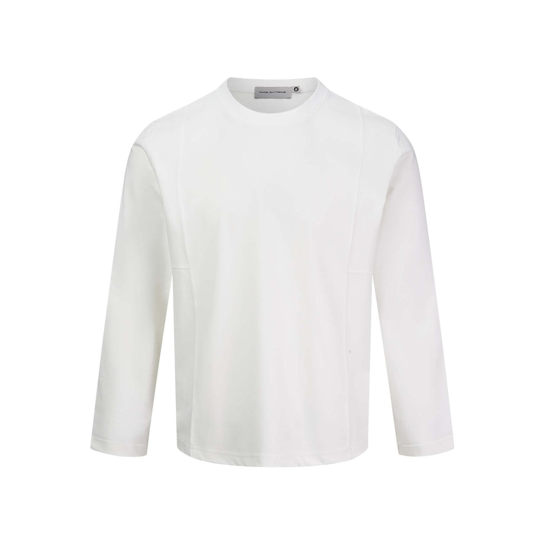 Unisex Technisches Langarmshirt mit Rundhalsausschnitt und nahtiertem Paneeldetail Drune