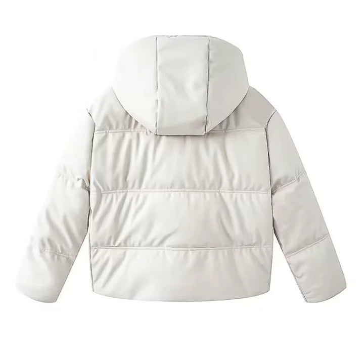 Damen nan leichte gesteppte Kurzjacke mit hohem Innenkragen, verstellbarer Kapuze und verdecktem Reißverschluss Drune