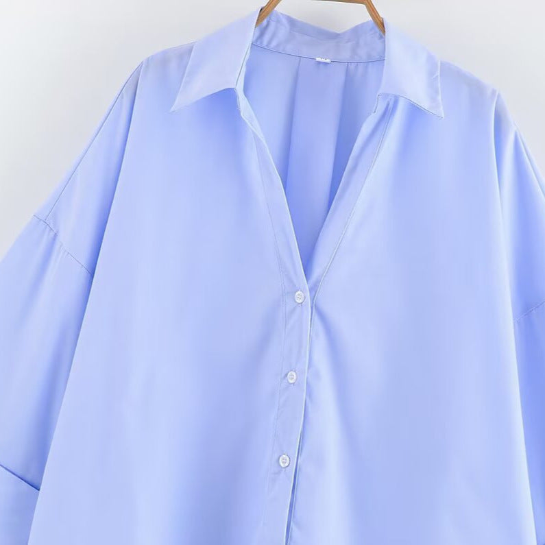 Damen Bluse mit weitem Schnitt und eleganten Ärmeln Drune
