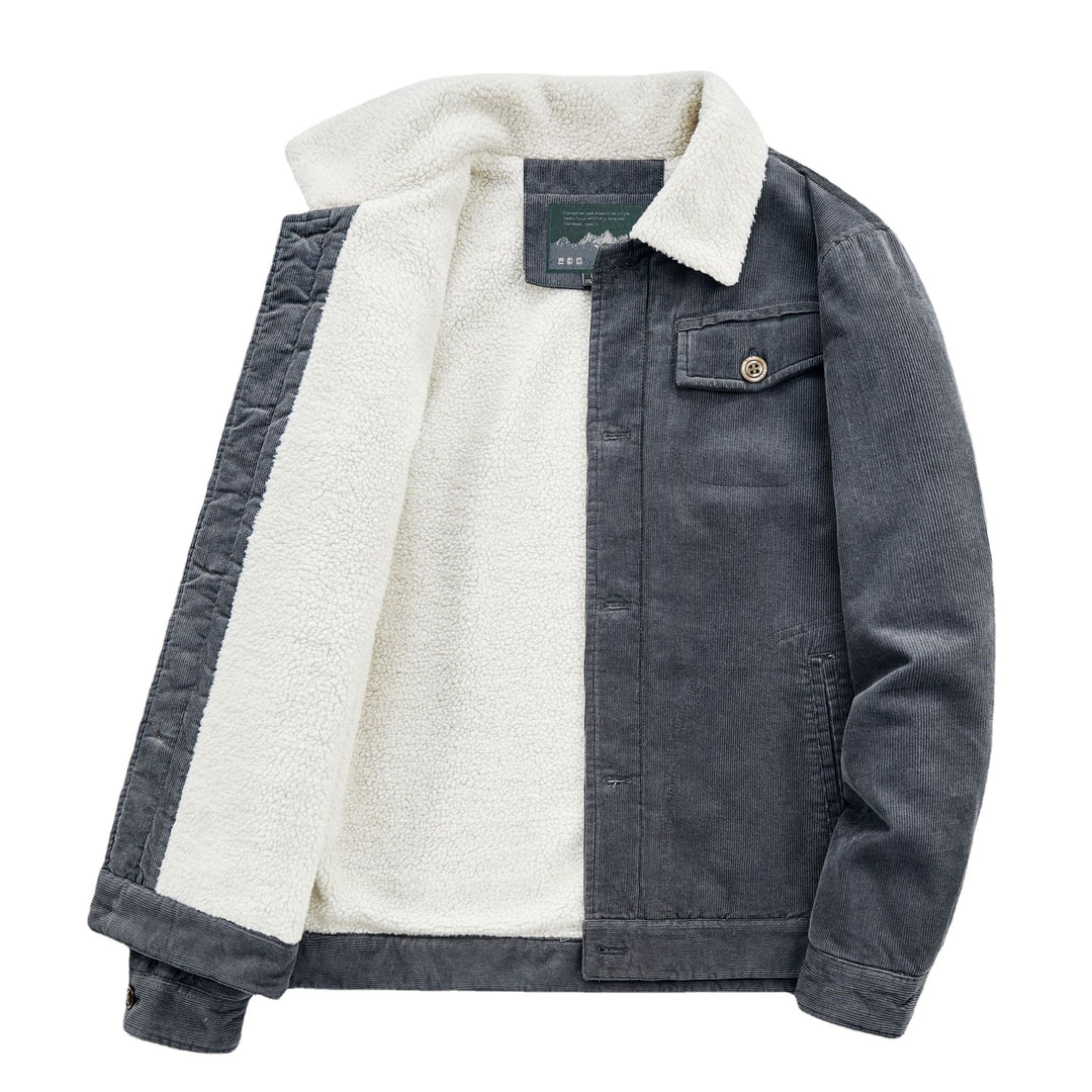 Herren Cordjacke mit Sherpa‑Futter und wärmendem Teddykragen Drune