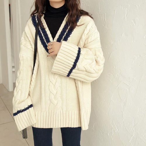 Damen Strickpullover im lässigen Oversized-Stil Drune