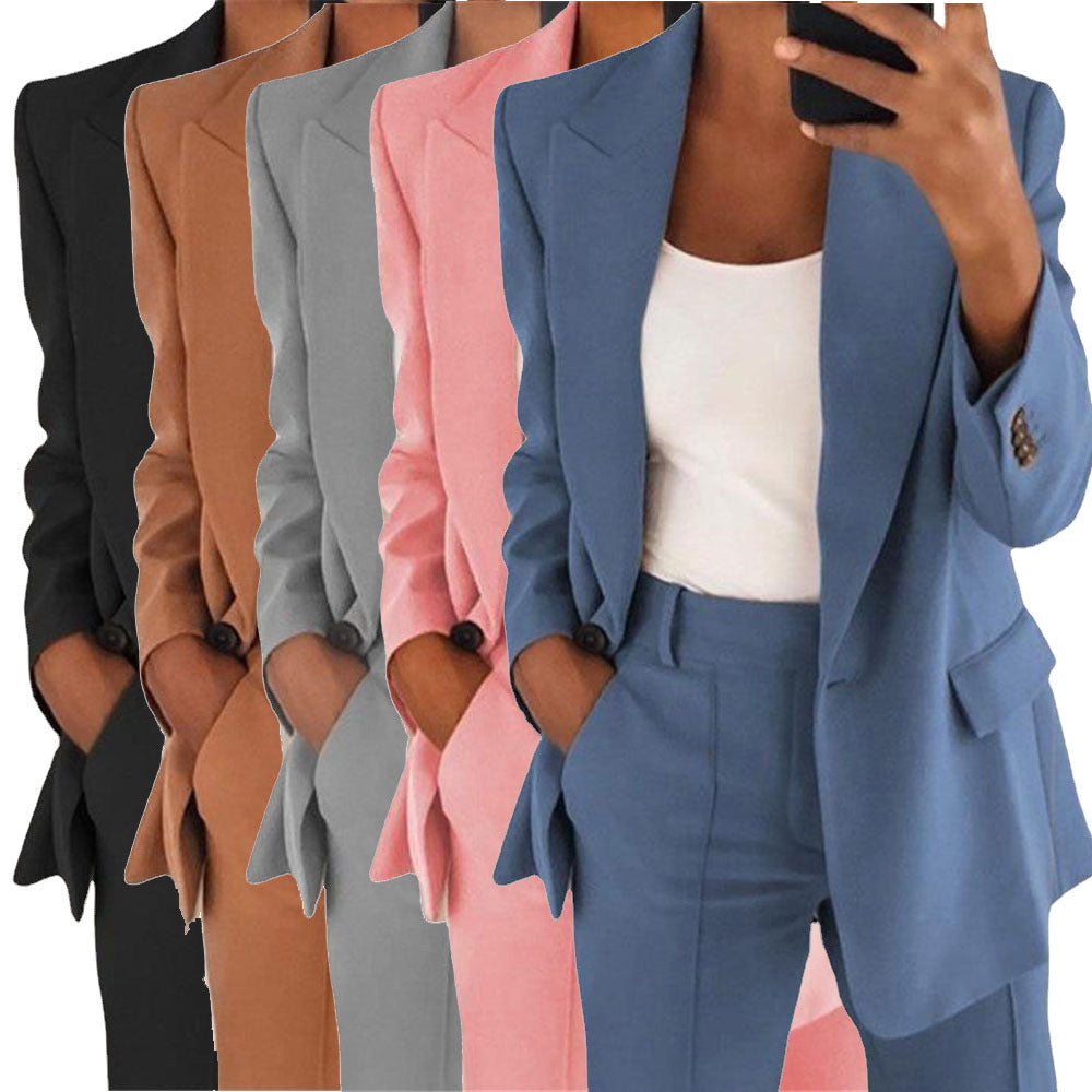 Damen Eleganter Blazer mit tailliertem Schnitt und praktischen Taschen Drune