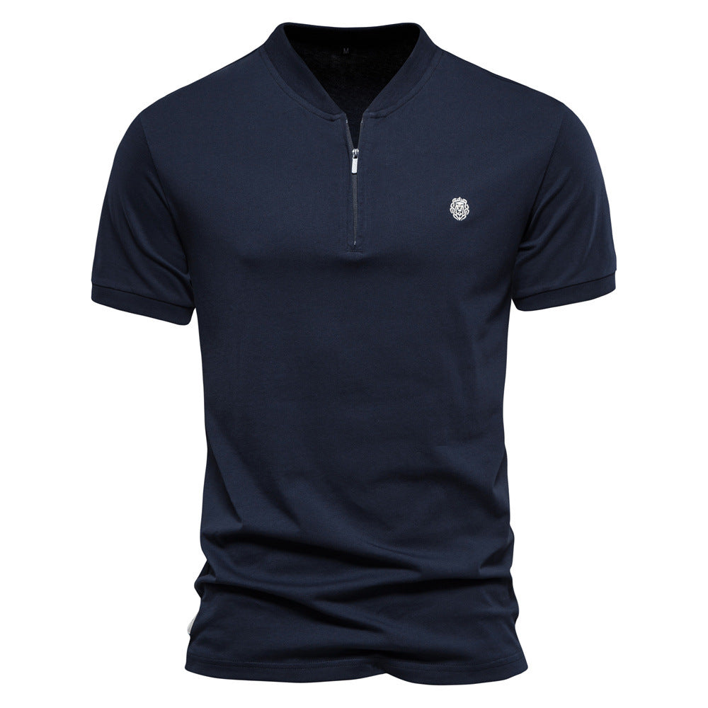 Herren Poloshirt mit modernem Stehkragen und hochwertigem Reißverschluss Drune