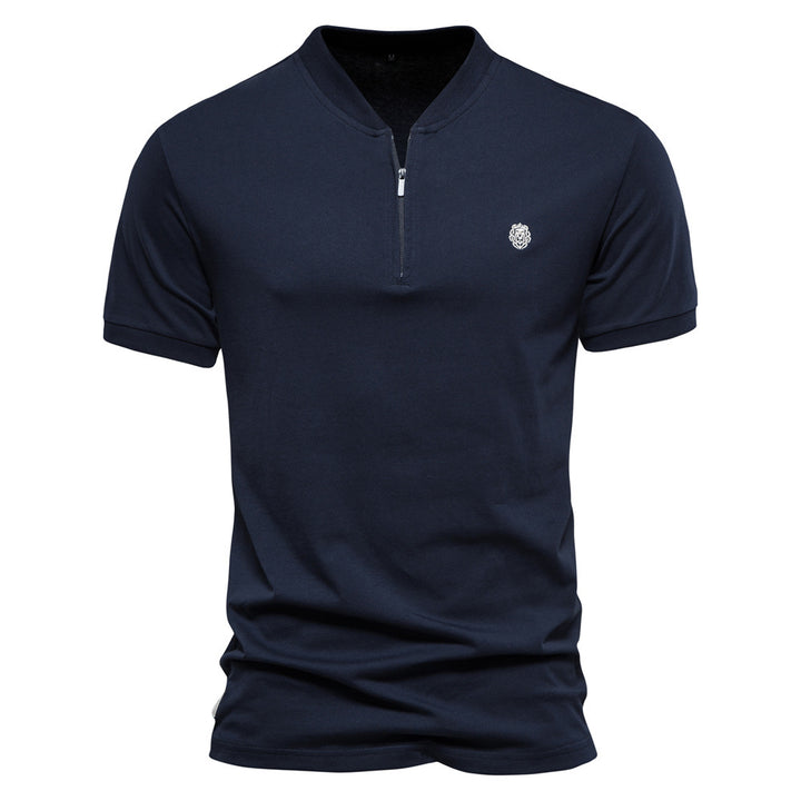 Herren Poloshirt mit modernem Stehkragen und hochwertigem Reißverschluss Drune
