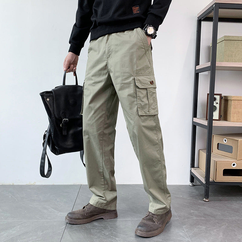 Herren Straight-Fit Cargohose mit Mehrfachtaschen und legerer Passform Drune