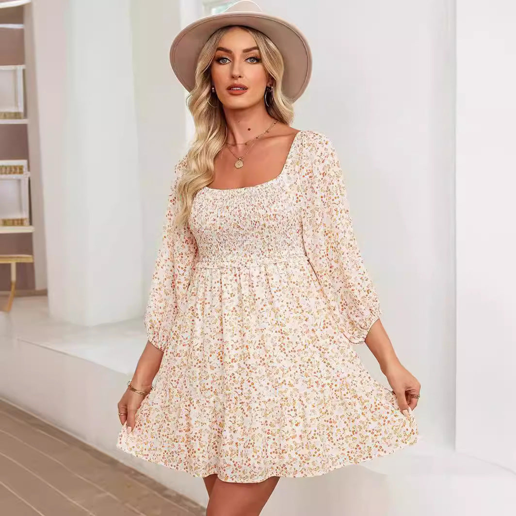Damen lässiges Blumenkleid Drune