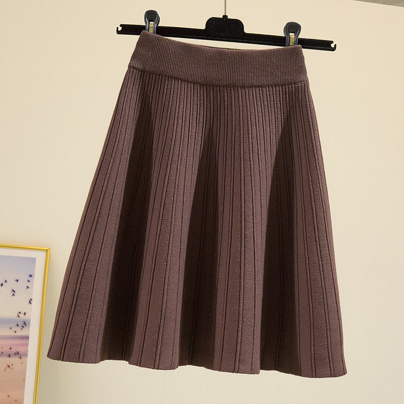 Damen Plissierter Midi-Rock mit komfortablem Gummibund Drune