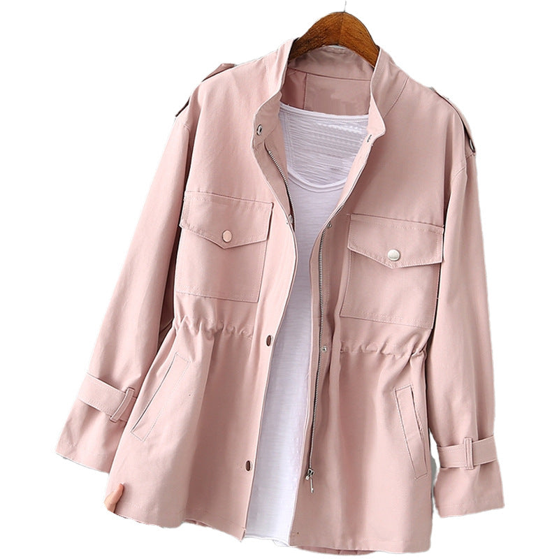 Damen Modische Utility-Jacke Drune