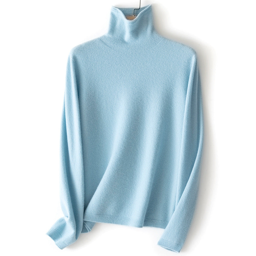 Damen Feinstrick Rollkragenpullover aus Kaschmirmischung leicht oversized Drune