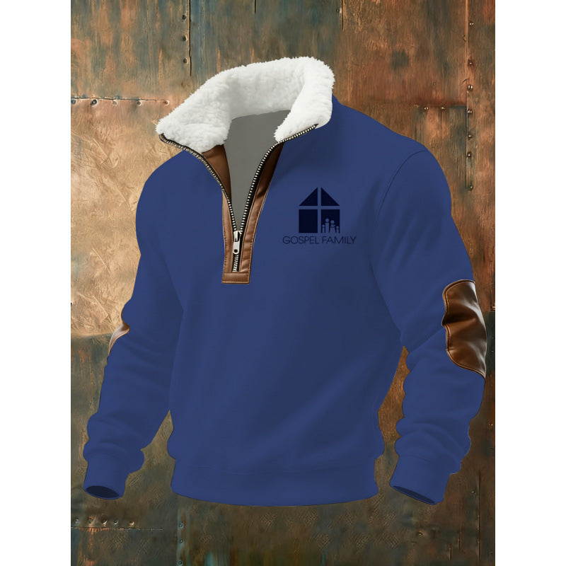 Herren Klassischer Kapuzenpullover mit Fleece-Detail Drune