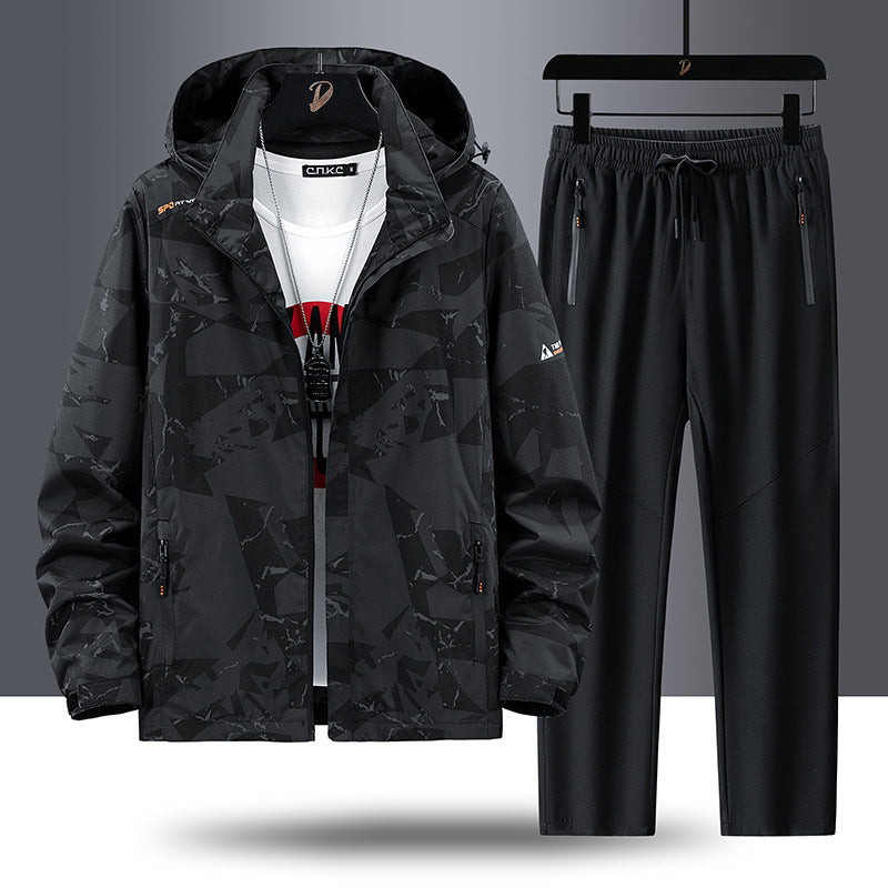 Herren Sportliches Trainingsanzug Drune