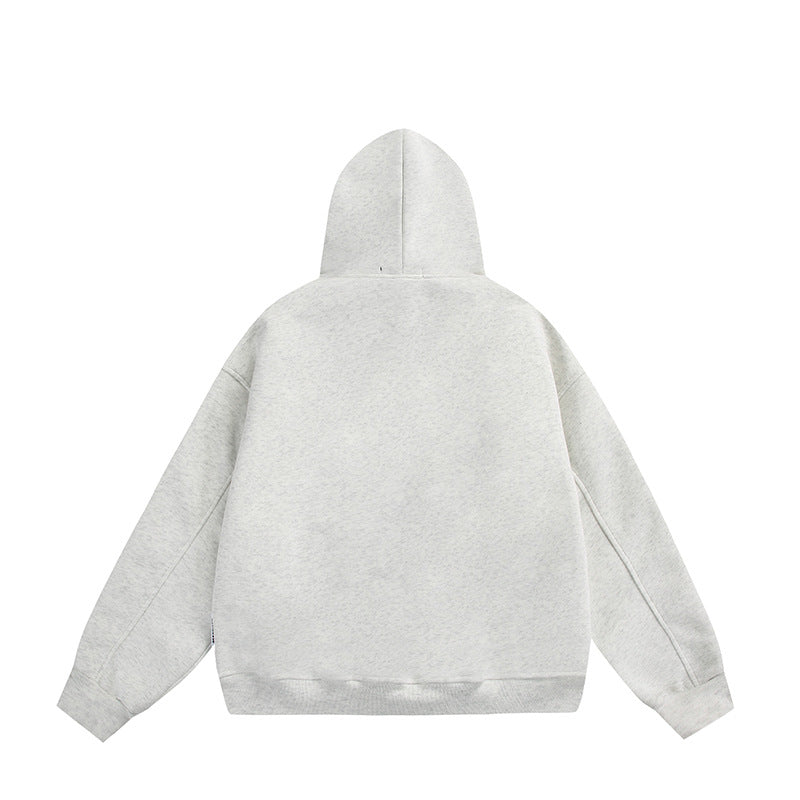Unisex Oversize Kapuzenpullover mit Perlen‑ und Strassapplikation Drune