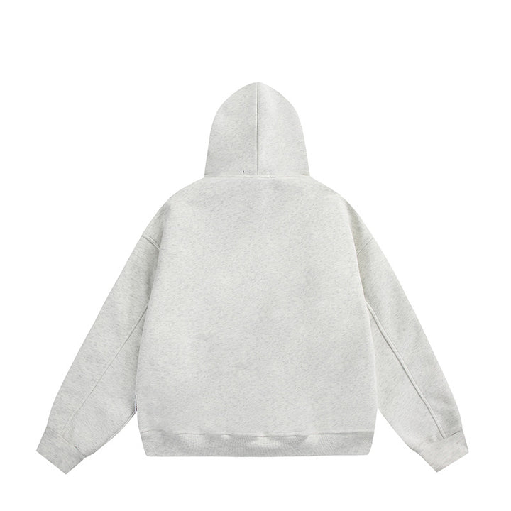 Unisex Oversize Kapuzenpullover mit Perlen‑ und Strassapplikation Drune