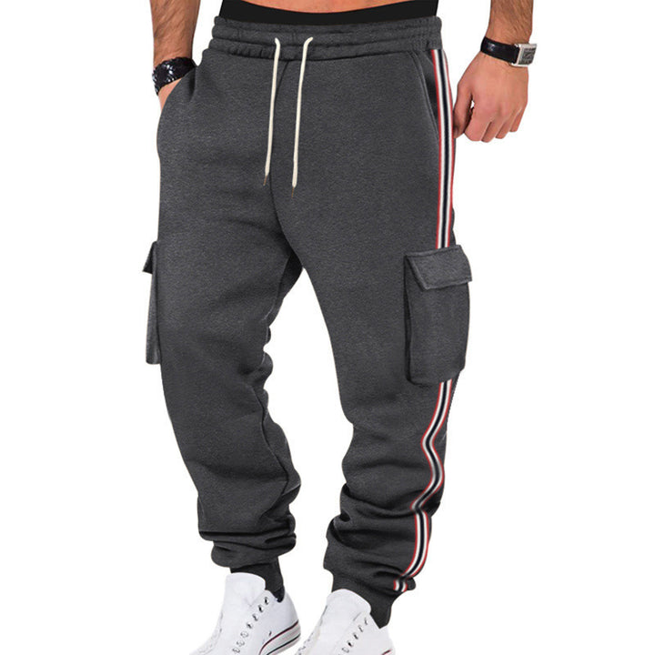 Herren Cargo-Joggerhose mit seitlichen Klapp‑Cargotaschen, Tunnelzug & Rippbündchen Drune
