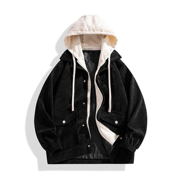 Damen Modische Überziejacke mit Kapuze Drune