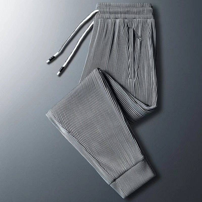 Herren Sportliche Zip-Hose mit Streifen Drune