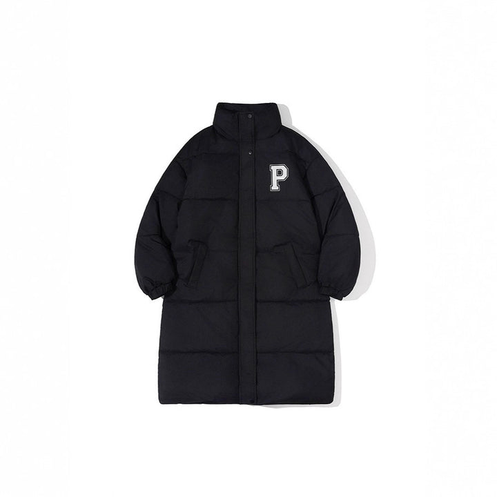 Damen Lange Steppjacke Drune