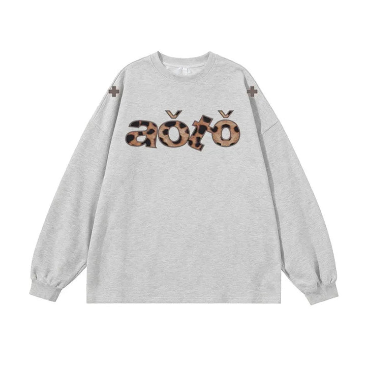 Damen Langarmshirt mit kreativem Grafikdesign Drune