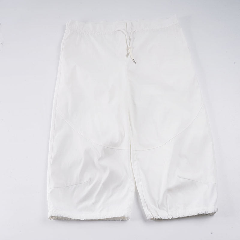 Damen lässige Freizeithose mit elastischem Taillenbund und Kordelzug Drune