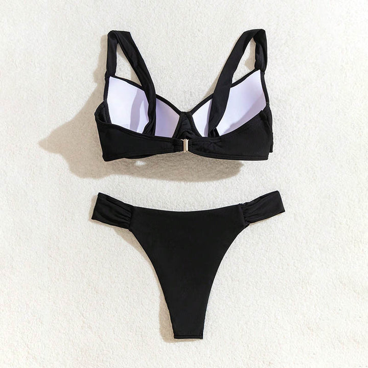 Damen Hochwertiges Bikini-Set mit elegantem Wickeloberteil Drune