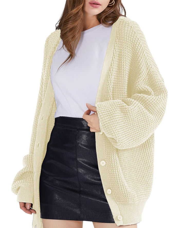 Damen Grobstrick Cardigan