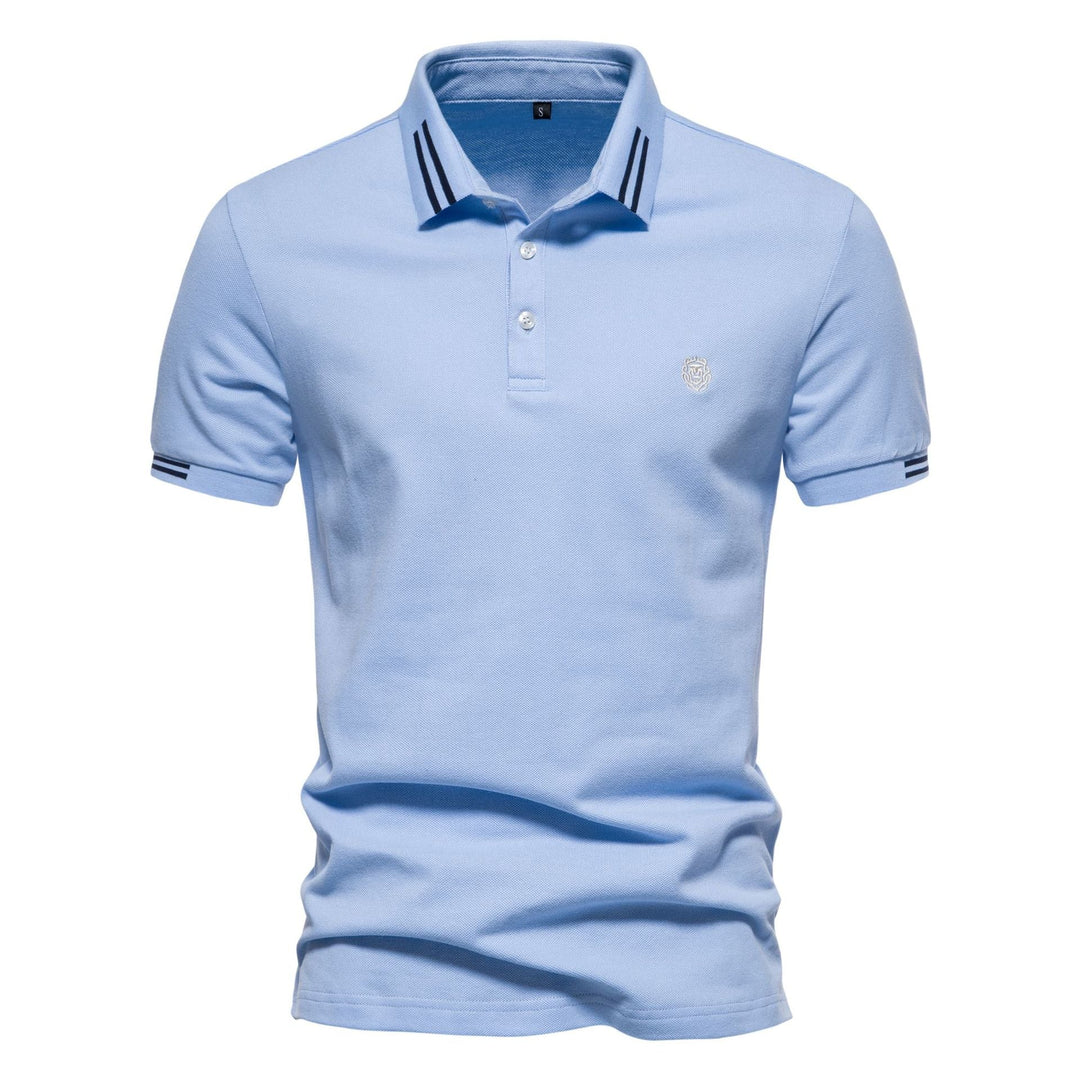 Herren Polohemd mit modernem Strukturdesign und stilvollen Akzenten Drune