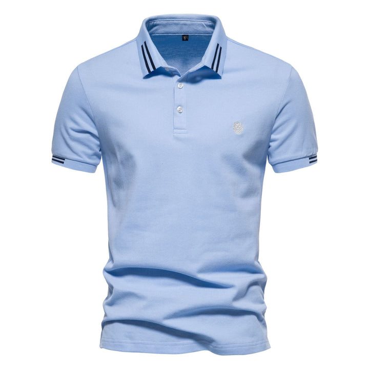 Herren Polohemd mit modernem Strukturdesign und stilvollen Akzenten Drune