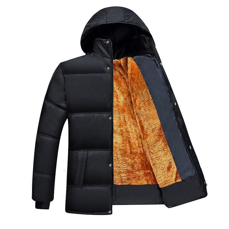 Herren gesteppte Winterjacke mit hochschließendem Kragen und isolierendem Futter Drune