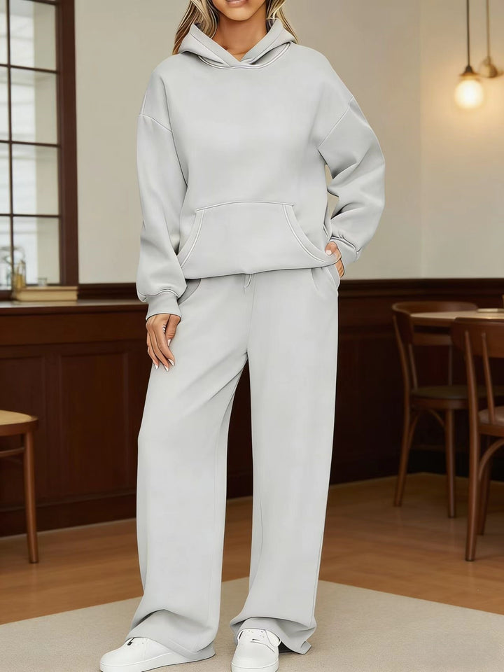 Damen nan kuscheliges Oversize Hoodie und weite Jogginghose Set Drune