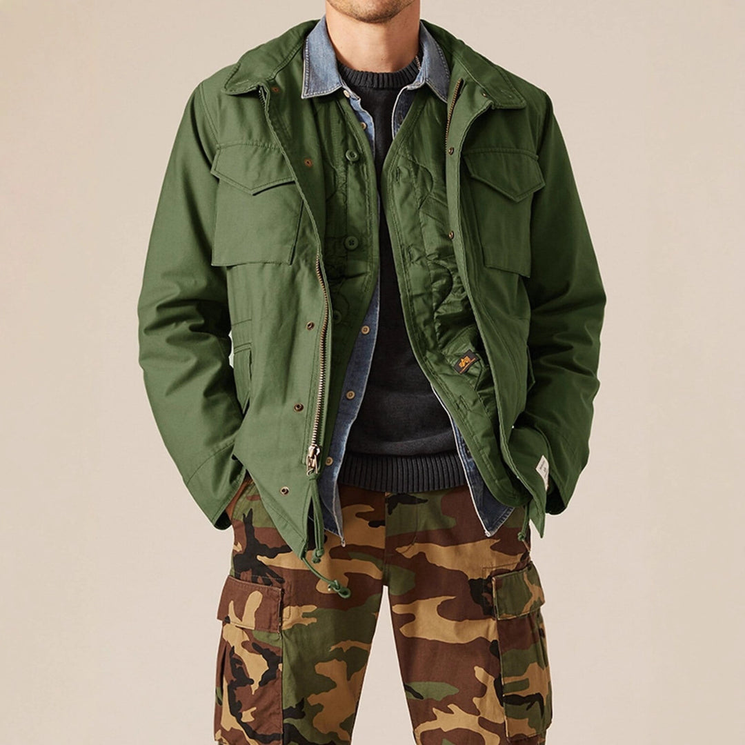Herren Funktionsjacke mit praktischen Taschen und abnehmbarem Kapuzenkragen Drune