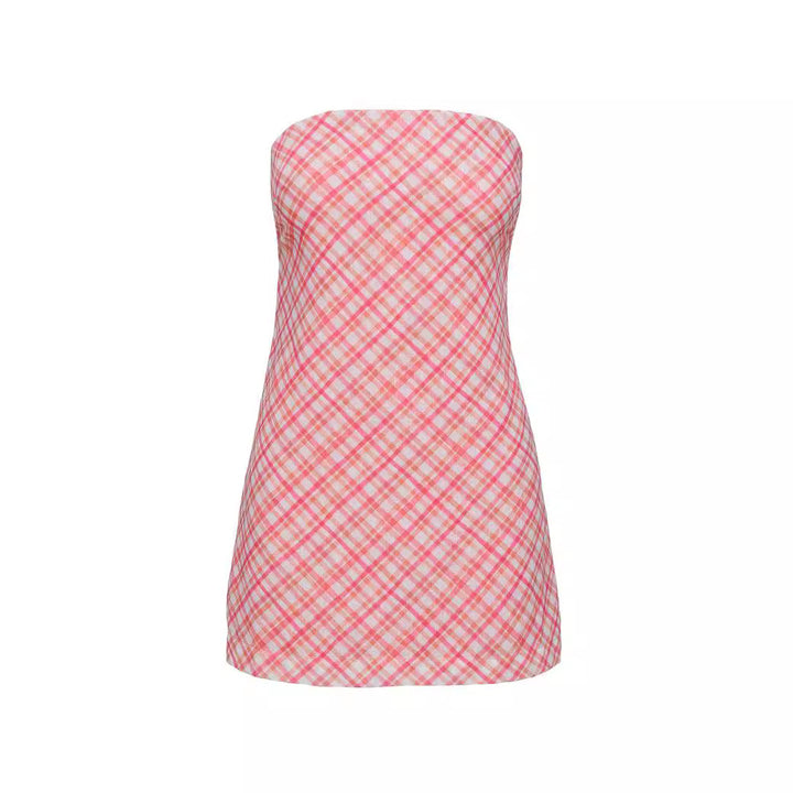 Damen kurzes trägerloses Kleid Drune