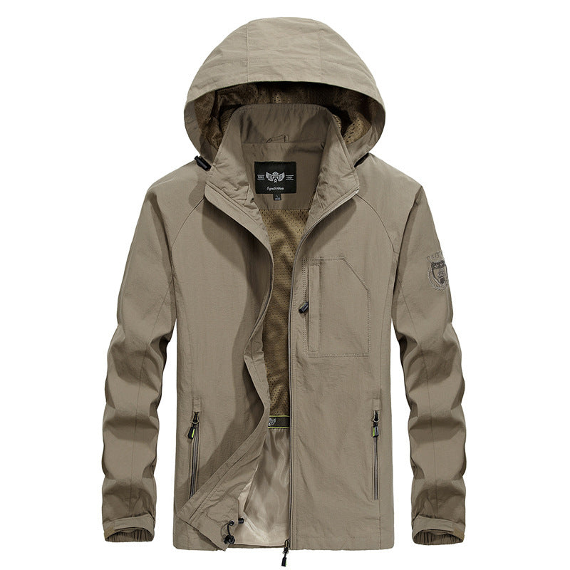 Herren Leichte Outdoorjacke mit Kapuze Drune