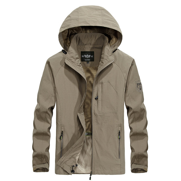 Herren Leichte Outdoorjacke mit Kapuze Drune