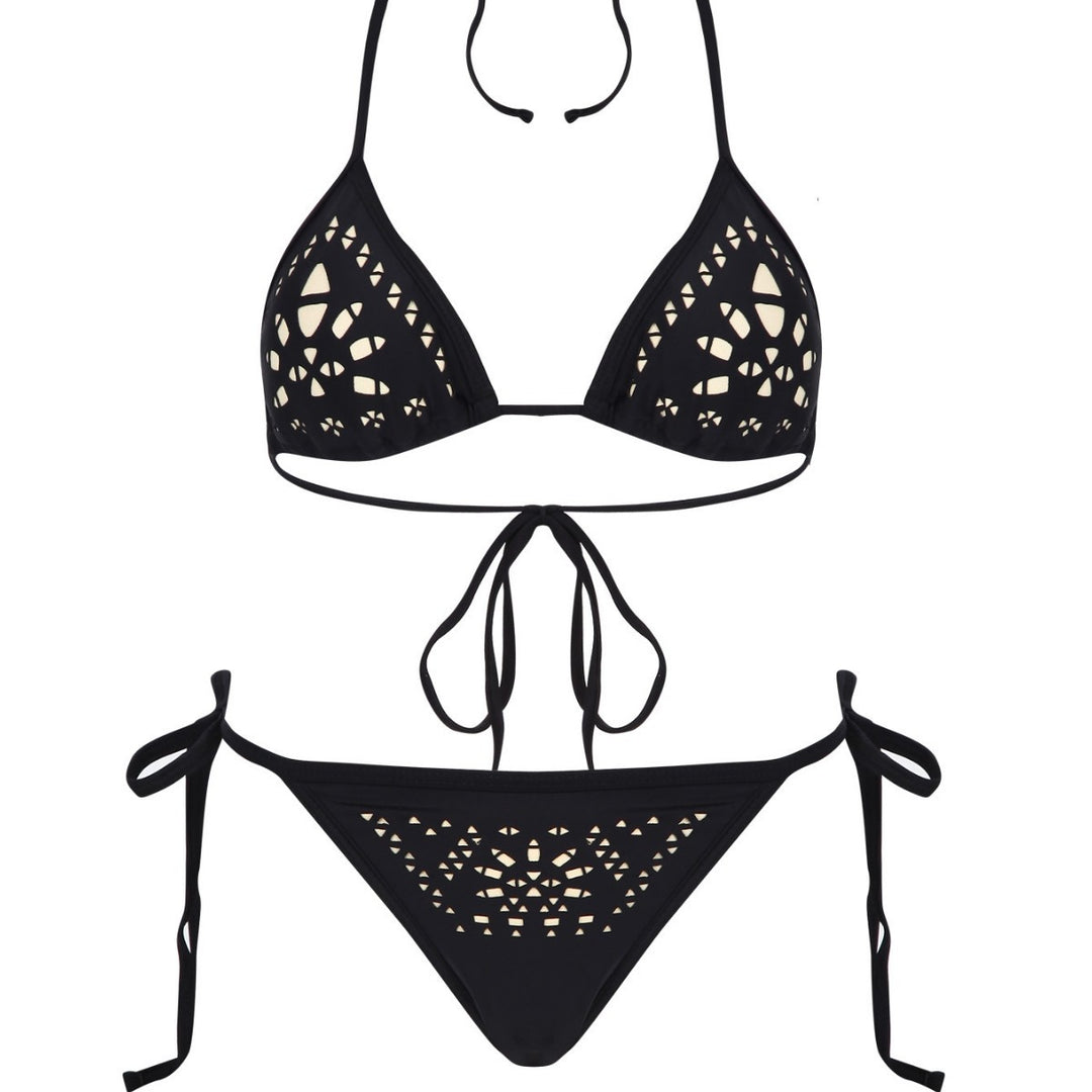 Damen Bikini-Set mit eleganten Cut-Out-Details und verstellbaren Bändern Drune