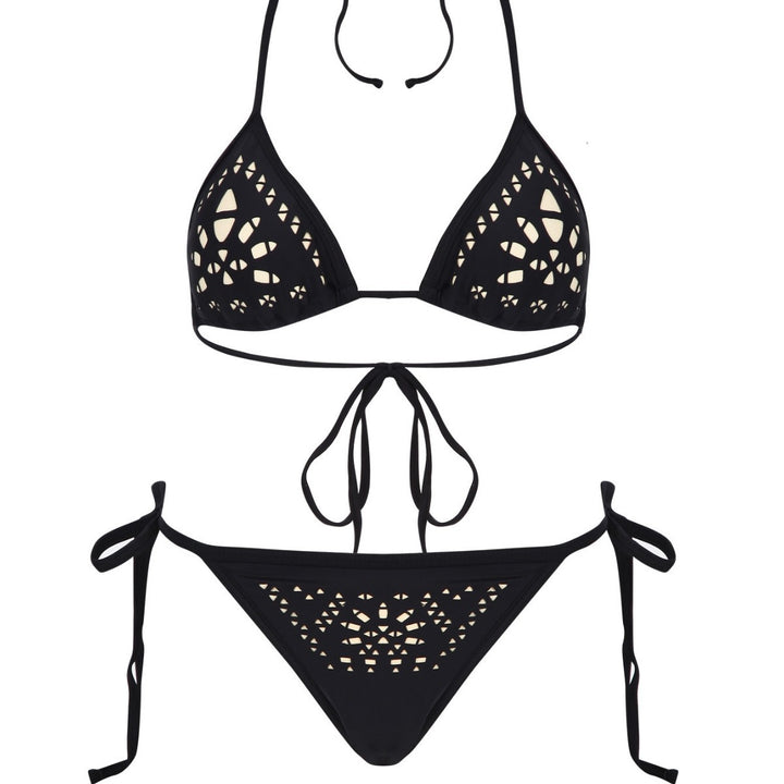 Damen Bikini-Set mit eleganten Cut-Out-Details und verstellbaren Bändern Drune