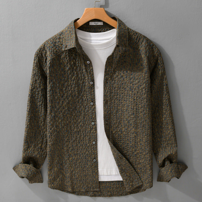 Damen Leichtes Crinkle-Karohemd im Overshirt‑Stil mit Aquarell-Check und relaxed Fit Drune