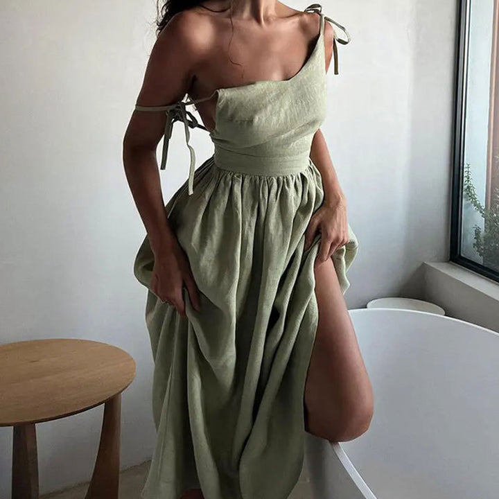 Damen Maxikleid mit verstellbaren Trägern und eleganter Taillierung Drune