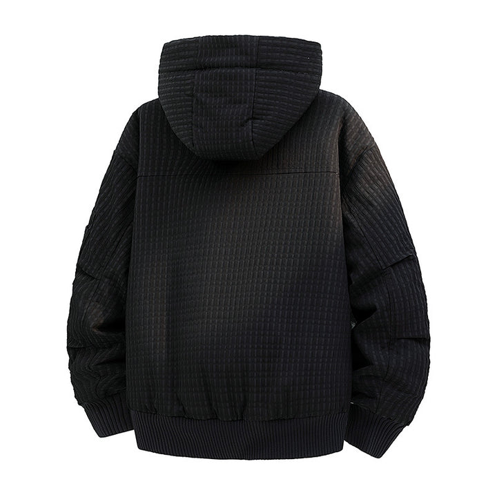 Damen Gefütterte Teddy-Fleece Bomberjacke mit Kapuze und feiner Steppstruktur Drune