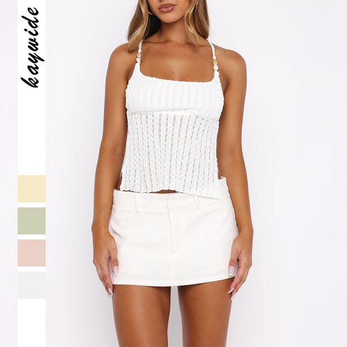 Damen Top mit gekräuseltem Design Drune