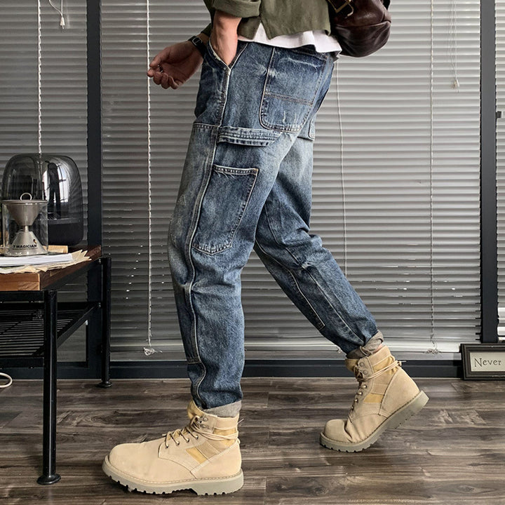 Herren Bequeme Cargo-Jeans Drune